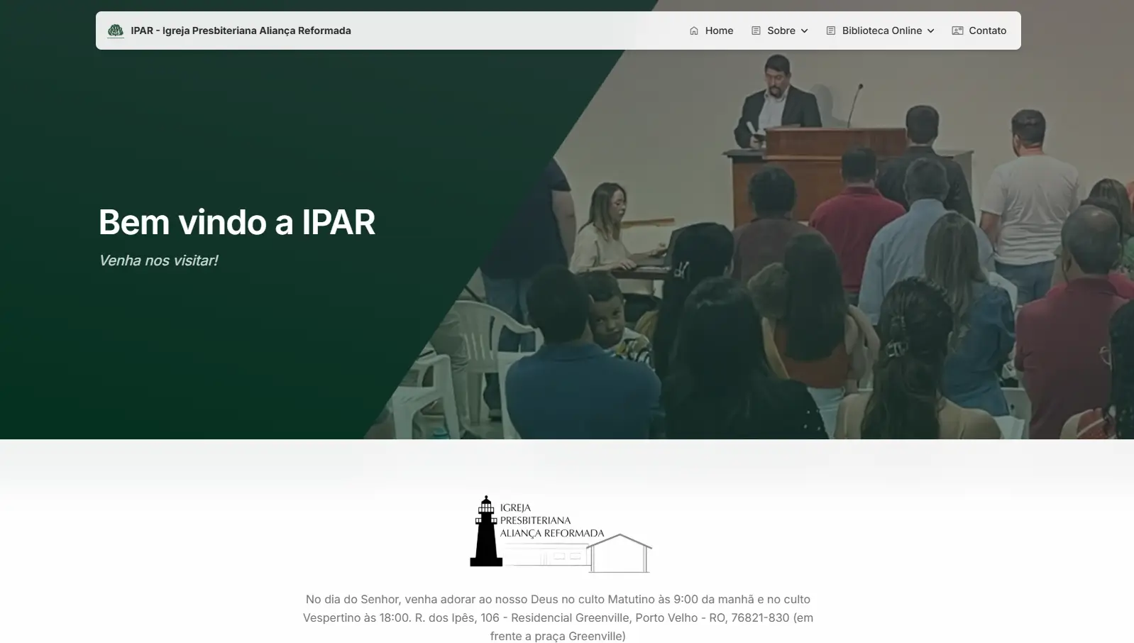 Página inicial do projeto IPBIpar