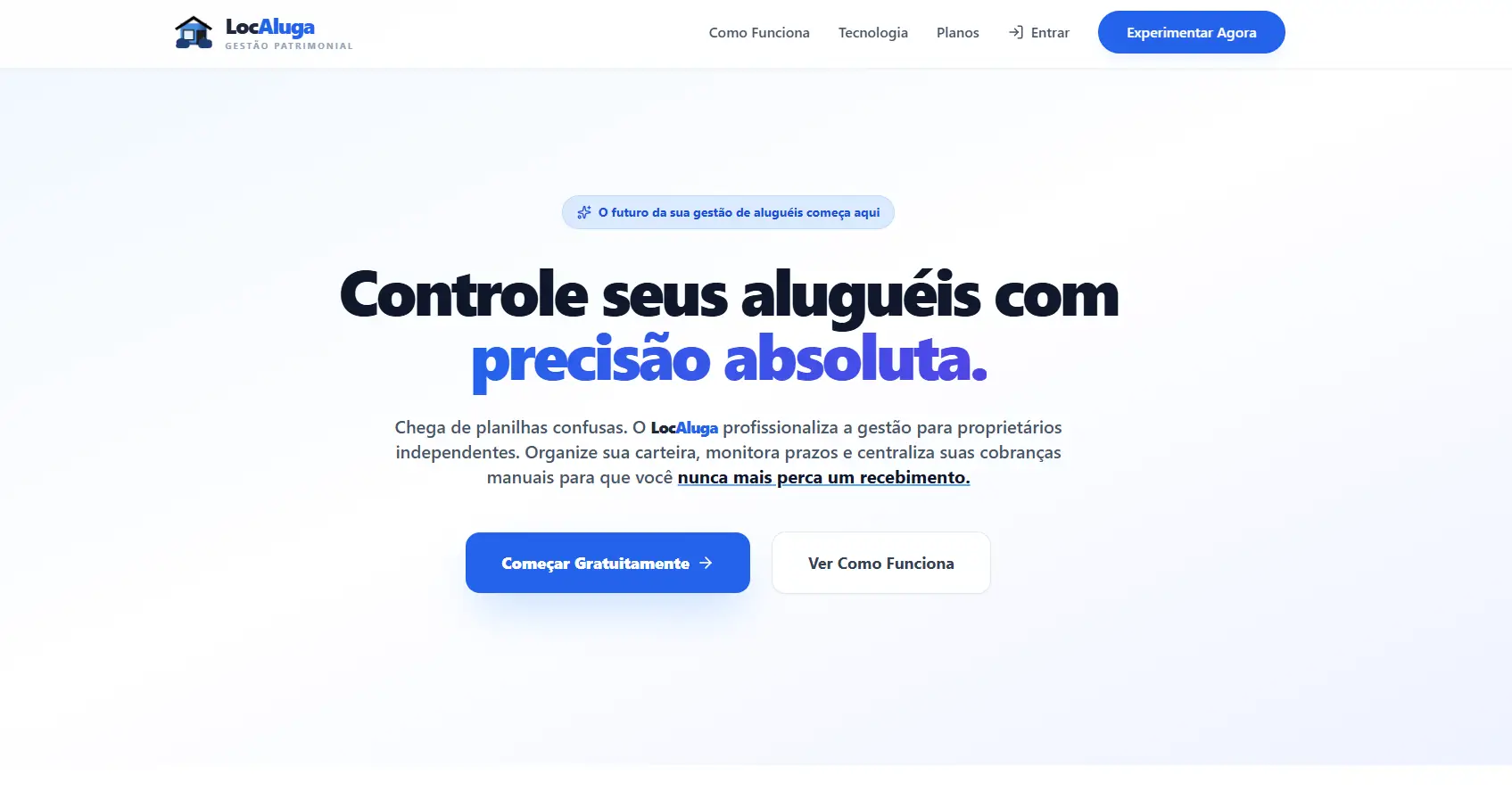 Página inicial do projeto Mistago